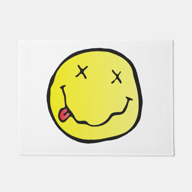 grunge emoji door mat doormat (Front)
