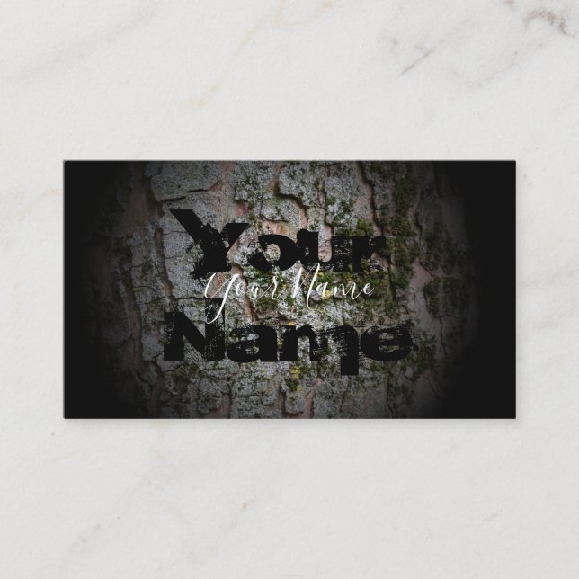 Grunge en bois noir disparaît lettres carte de vis (Devant)