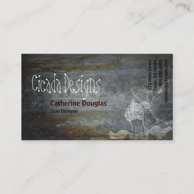 Grunge Fairy Business Card (Front)