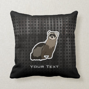 Grunge Ferret Throw Pillow