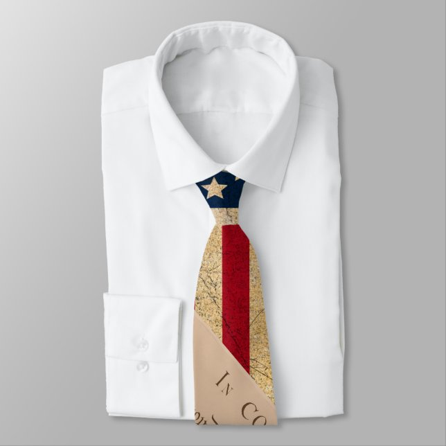 Grunge Flag and the Declaration of Independence Tie (Tied)