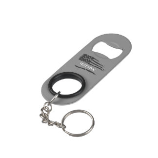 Grunge Flag Grey Corrections Bottle Opener Keychain Bottle Opener