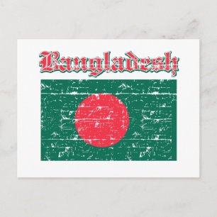 Grunge Flag of Bangladesh Postcard