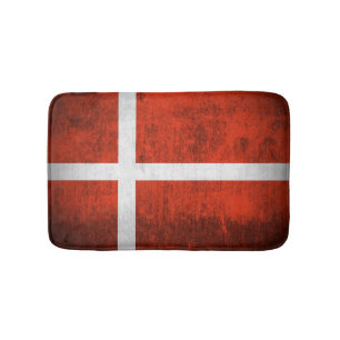 Grunge Flag Of Denmark Bath Mat