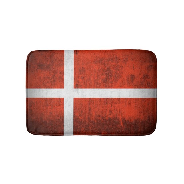 Grunge Flag Of Denmark Bath Mat (Front)
