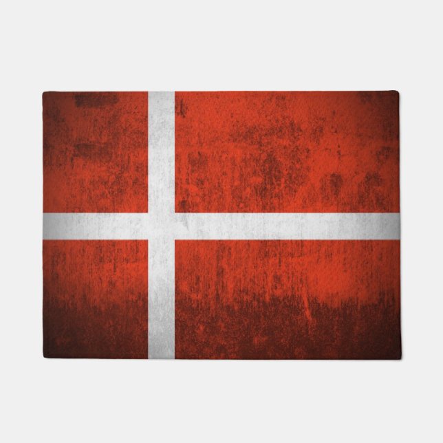 Grunge Flag Of Denmark Doormat (Front)