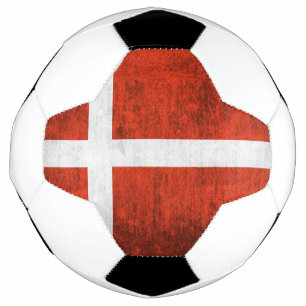 Grunge Flag Of Denmark Soccer Ball