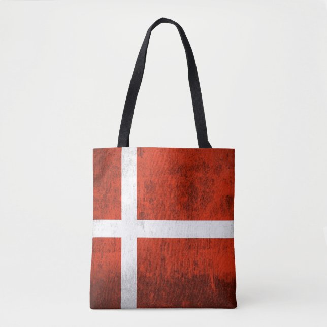 Grunge Flag Of Denmark Tote Bag (Front)