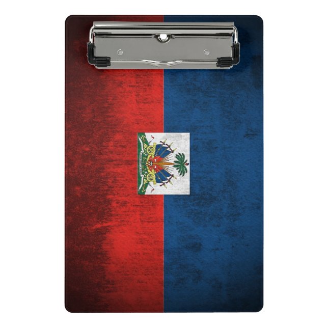 Grunge Flag Of Haiti Mini Clipboard (Front)