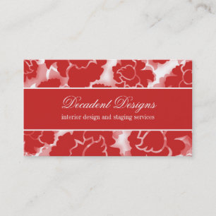 Grunge Floral Decadence Business Card