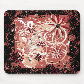 grunge floral image mouse pad