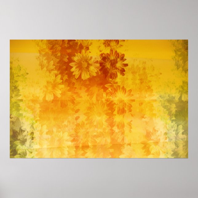 grunge floral pattern poster (Front)