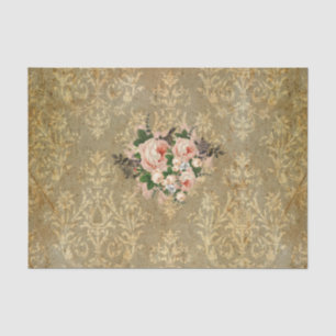 Grunge,floral,vintage,damask,victorian,pink,chic Tissue Paper