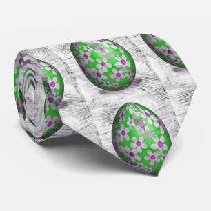 Grunge Flower Easter Egg Tie
