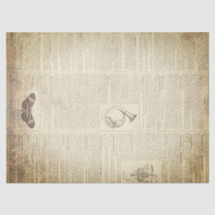 Grunge French Dictionary Page Tissue Paper