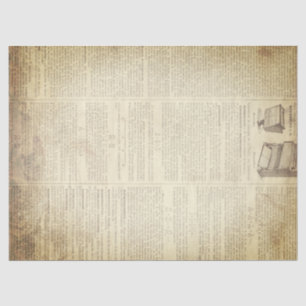 Grunge French Dictionary Page Tissue Paper