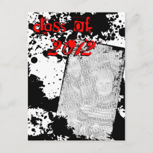 grunge grad class of 2012 postcard
