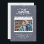 Grunge Graduation Party Invitation With Photo<br><div class="desc">Celebrate the grad with this festive and modern graduation party invitation.</div>