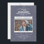 Grunge Graduation Party Invitation With Photo<br><div class="desc">Celebrate the grad with this festive and modern graduation party invitation.</div>