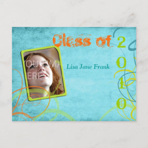Grunge, graduation postcards