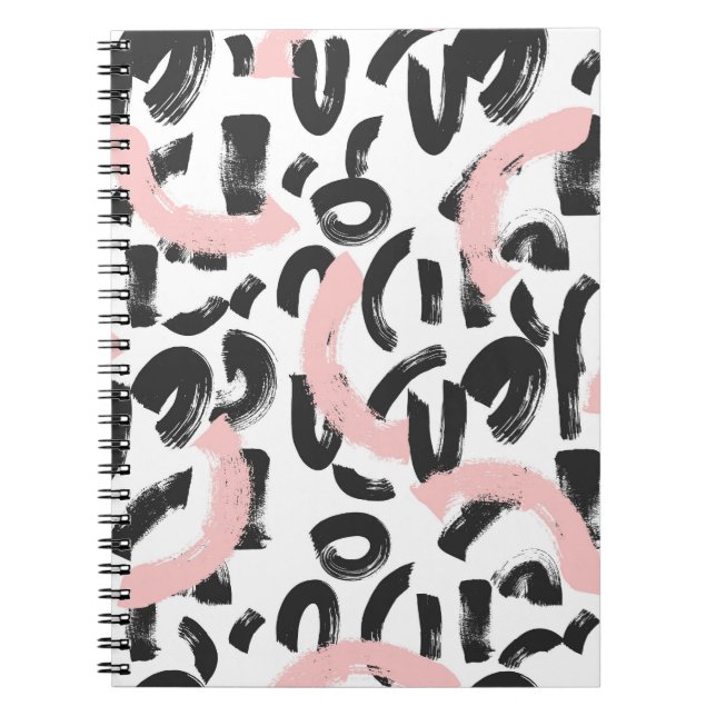 Grunge graffiti: art brush strokes. notebook (Front)