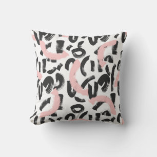 Grunge graffiti: art brush strokes. throw pillow