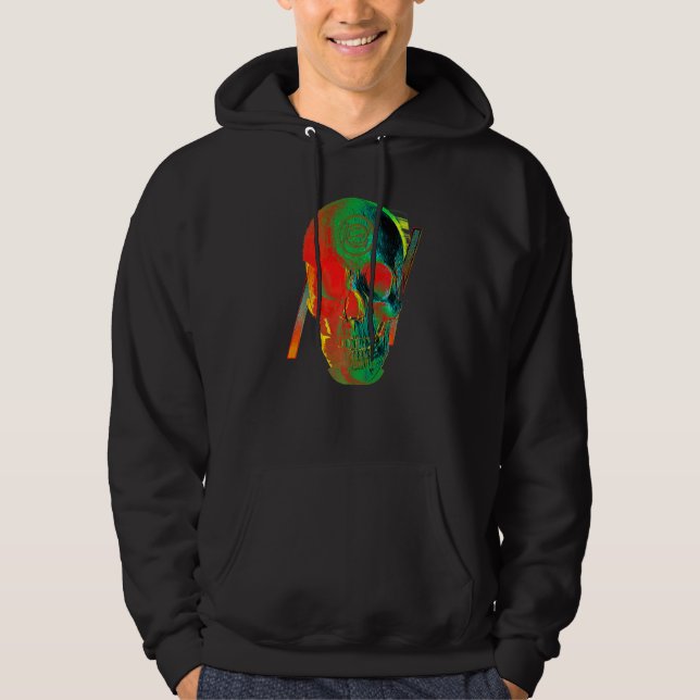 Grunge Graffiti Skull Hoodie (Front)