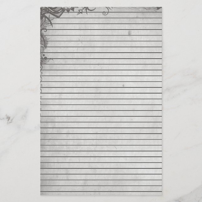 Grunge Graphic Stationery - lined (Front)