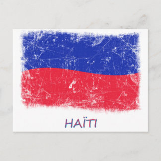 Grunge Haiti Flag Postcard