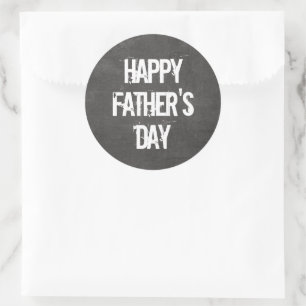 Grunge Happy Fête des pères Classic Round Sticker