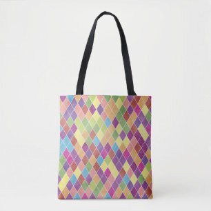 Grunge Harlequin Pattern  Tote Bag