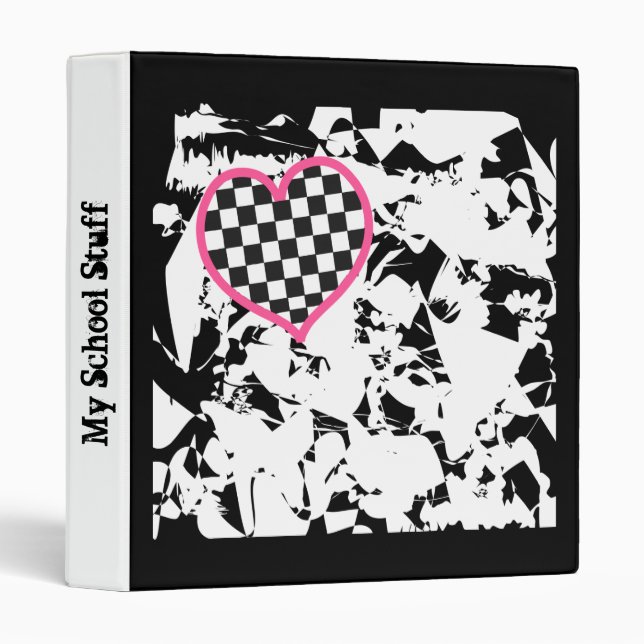 Grunge Heart Back to School Binder (Front/Spine)