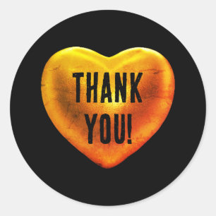 Grunge heart classic round sticker