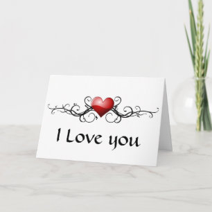 Grunge heart I Love you - Customize Card