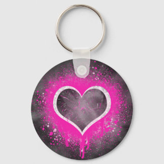 Grunge Heart Keychain