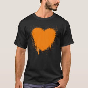 Grunge Heart - Orange T-Shirt