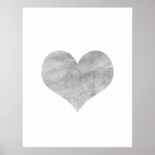 'Grunge Heart'  Poster - Wall Decor