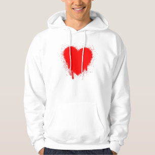 Grunge Heart - Red Hoodie