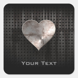 Grunge Heart Square Sticker