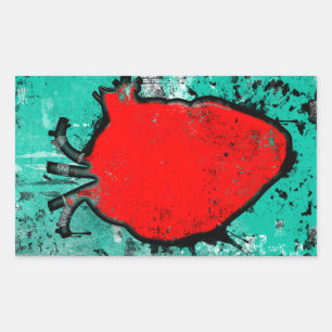 grunge heart sticker