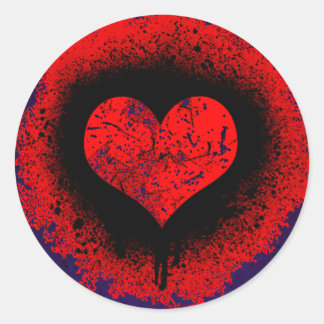 GRUNGE HEART STICKERS