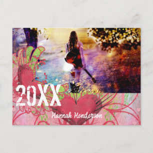 Grunge Hearts Class of Graduation Invitations