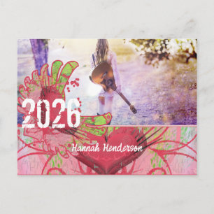 Grunge Hearts Class of  Graduation Invitations
