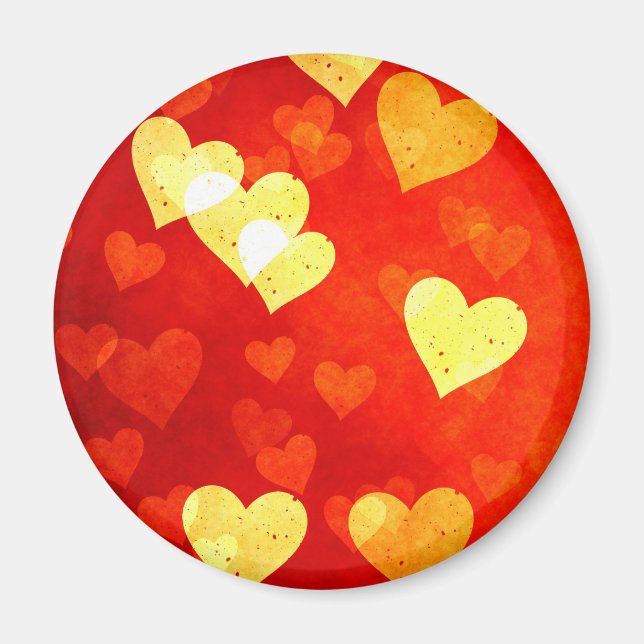 Grunge hearts magnet (Front)