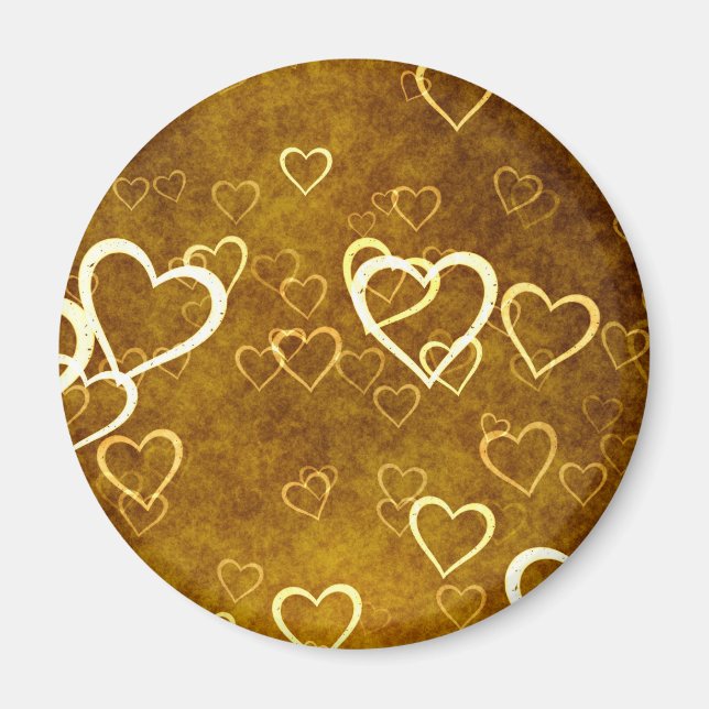 Grunge hearts magnet (Front)