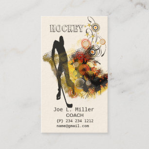 Grunge  Hockey Business Card