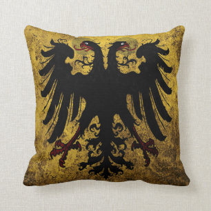 Grunge Holy Roman Empire Flag Throw Pillow