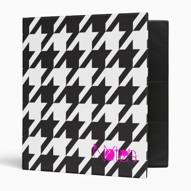 Grunge houndstooth Binderama! Binder (Front/Inside)