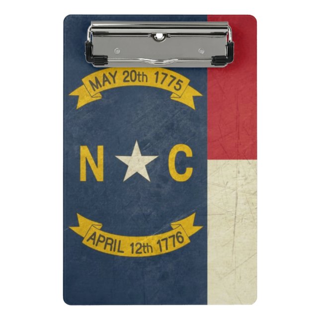 Grunge illustration of North Carolina Mini Clipboard (Front)