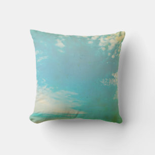 Grunge image of sky background. home decor, backgr throw pillow